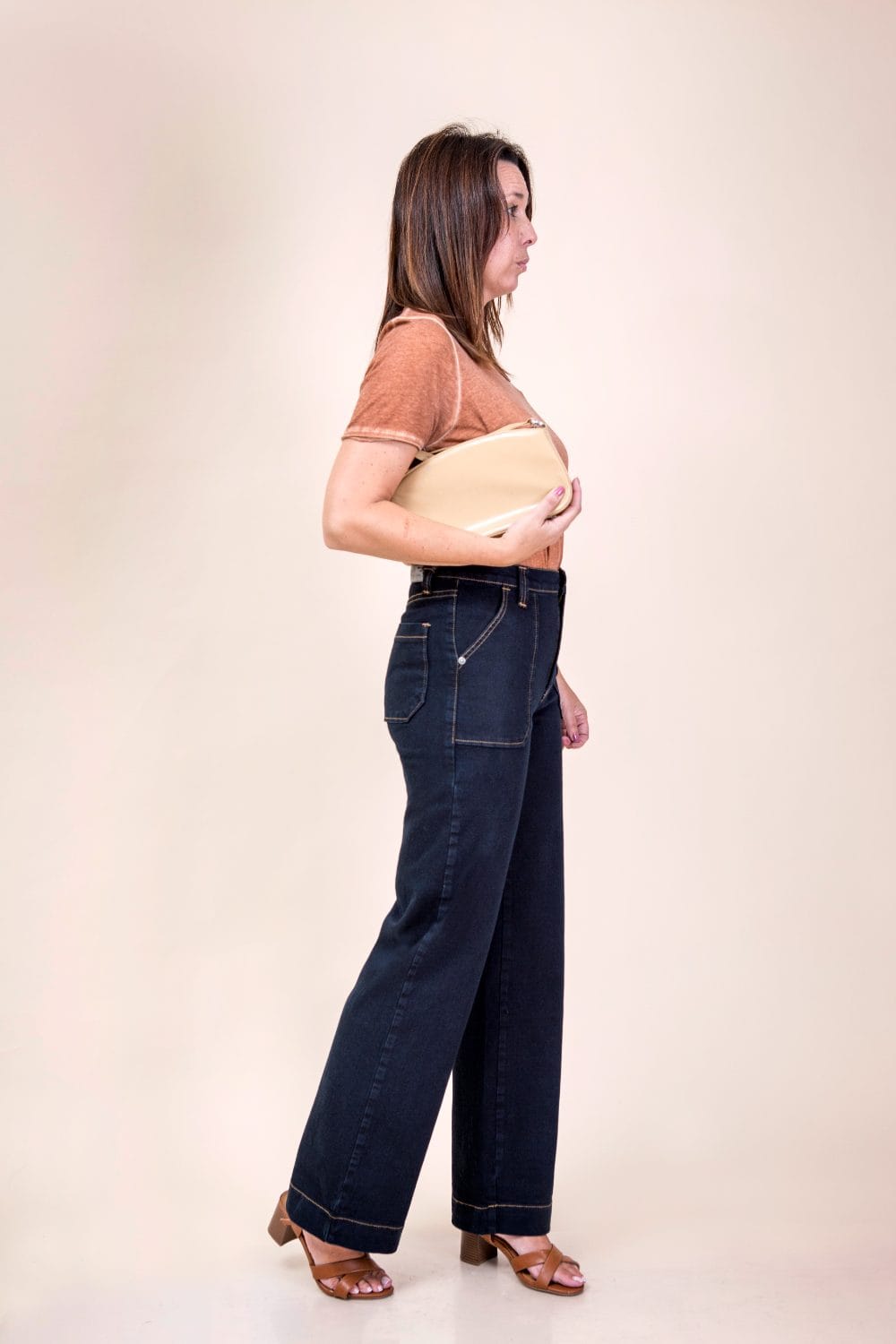 Pantalón tejano blue black con plastón, modelo 5383-581 (foto 1 de 3)