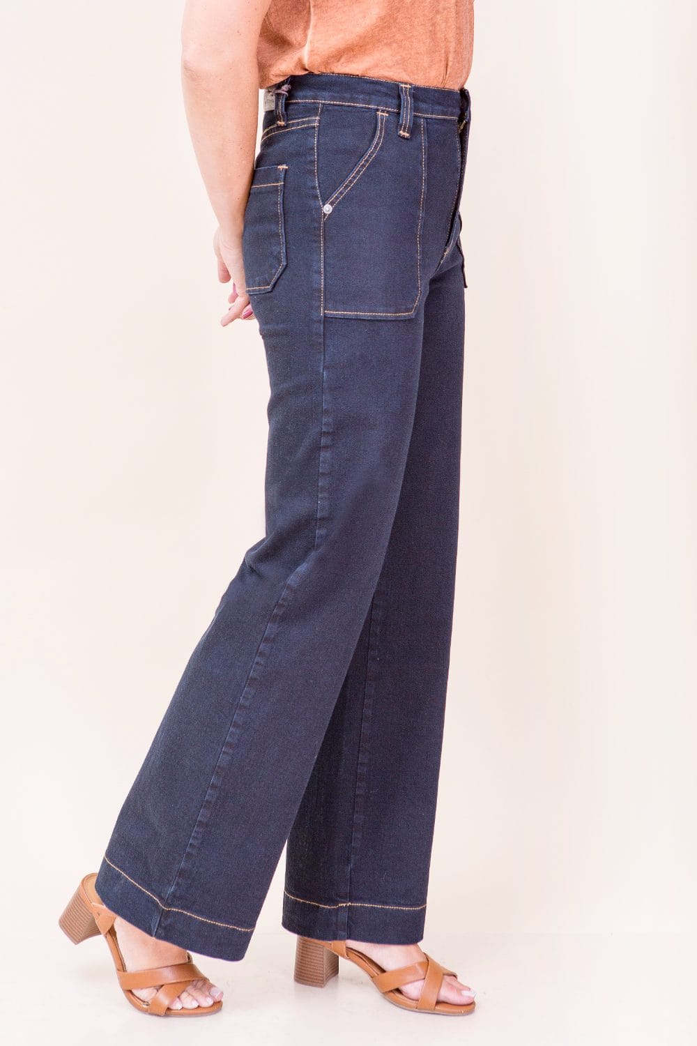 Pantalón tejano blue black con plastón, modelo 5383-581 (foto 2 de 3)